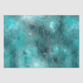 Aqua Blauwgroen Turquoise Glam Tissuepapier (Voorkant)