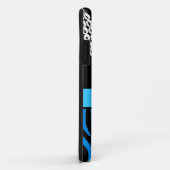 Aqua blauwgroen zebra strepen bruinparelpareltje i Case-Mate iPhone case (Achterkant/rechts)