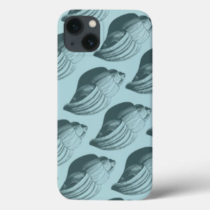 Aqua Blauwgroen Zeeschelpen Case-Mate iPhone Case