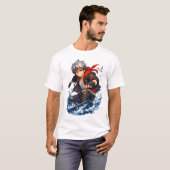Aqua Blaze Surfer Held T-shirt (Voorkant volledig)