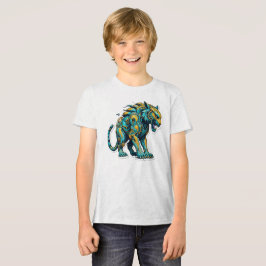Aqua Blaze Tijger voor jongens en meisjes Tri-Blend Shirt