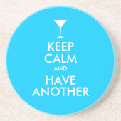 Aqua Blijf kalm en heb een andere Zandsteen Onderzetter (Voorkant)