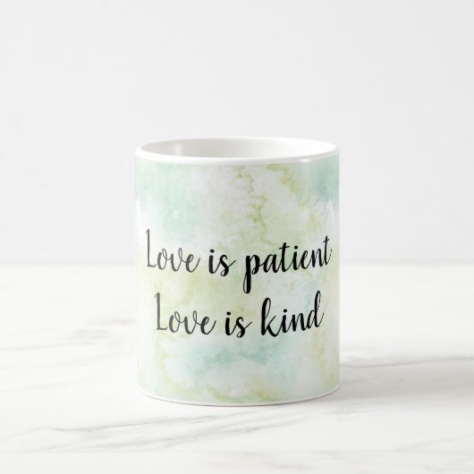 Aqua Bliss Leaves Waterverf Liefde is Koffiemok (Center)