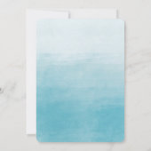 Aqua Bliss Waterverf Ombre Bruiloft Kaart (Achterkant)