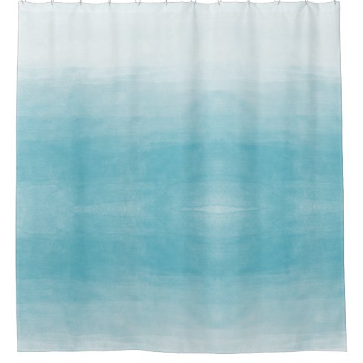 Aqua Bliss Waterverf Ombre     Douchegordijn (Voorkant)