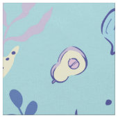Aqua Bloem Motief Stof & Ambachtspatronen (Close Up)
