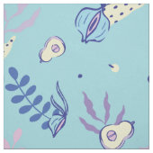 Aqua Bloem Motief Stof & Ambachtspatronen (Swatch)