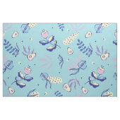 Aqua Bloem Motief Stof & Ambachtspatronen (Fat Quarter)