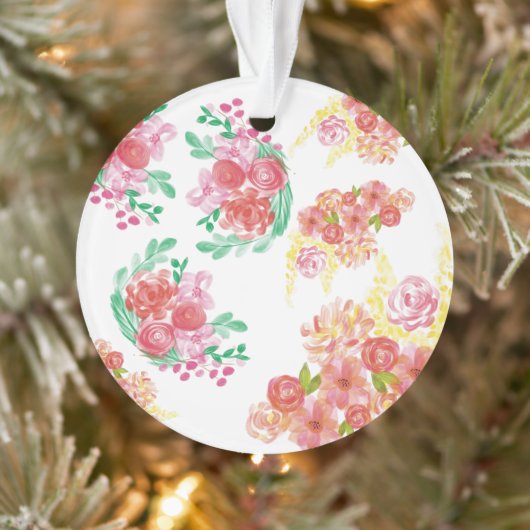 Aqua bloem ornament (Boom)