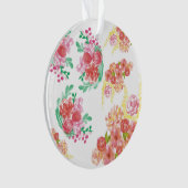 Aqua bloem ornament (voorkant)