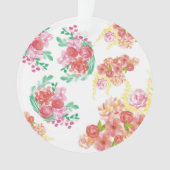 Aqua bloem ornament (voorkant)