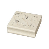 Aqua bloem rubberstempel (Stempel)