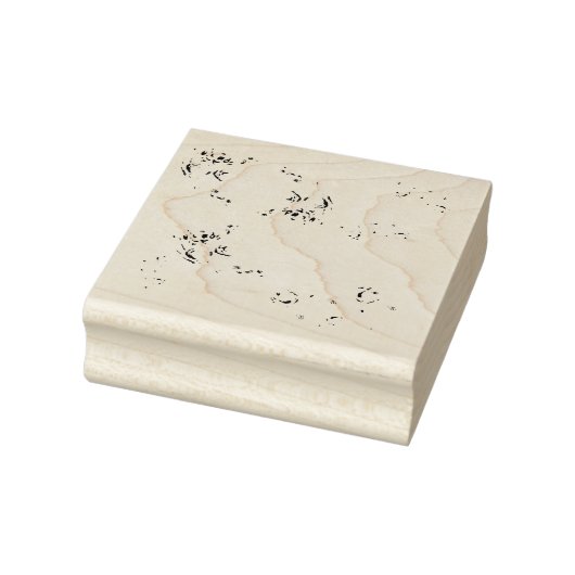 Aqua bloem rubberstempel (Stempel)