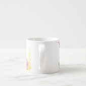 Aqua bloemen espresso kop (Achterkant)