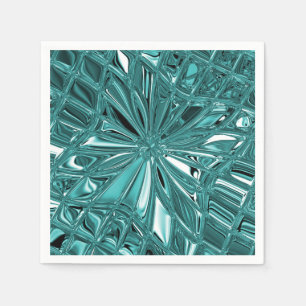 Aqua Bloemenservetten Servet