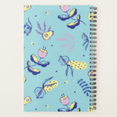Aqua Bloemmotief Planner (Achterkant)