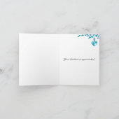 Aqua Bloesems met Hart Bedankt (Binnen)