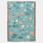 Aqua Bloom Harmony Deken (Voorkant Verticaal)