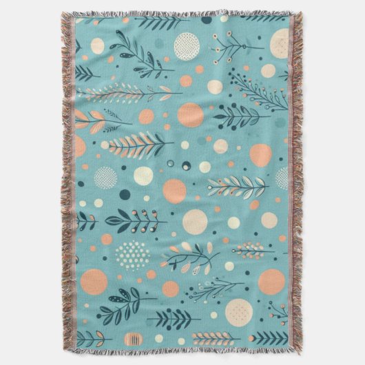 Aqua Bloom Harmony Deken (Voorkant Verticaal)