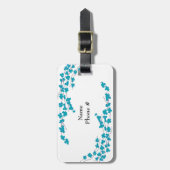 Aqua Blossom en bijkantoren Bagagelabel (Voorkant verticaal)