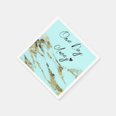 Aqua Blue Abstract Eén dag voor het repetitief din Servet (Hoek)