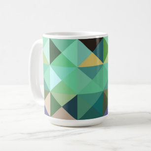 Aqua Blue Abstract Style Mok Cup