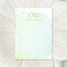 Aqua Blue Abstract Waterverf Ketting