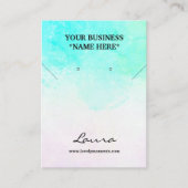 Aqua Blue Abstracte Waterverf Stud verkennen Visitekaartje (Voorkant)