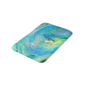 Aqua Blue Acryl Flow Art Badmat (Gekanteld)
