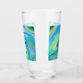 Aqua Blue Acryl Flow Art Glas (Links)