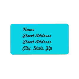Aqua Blue Address Sticker