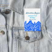 Aqua blue Adventure begint 1e verjaardag berg d Button (Insitu)