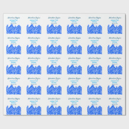 Aqua blue Adventure begint 1e verjaardag berg d Cadeaupapier