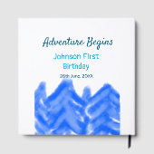 Aqua blue Adventure begint 1e verjaardag berg d Gastenboek (Achterkant)