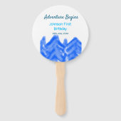 Aqua blue Adventure begint 1e verjaardag berg d Handwaaier (Achterkant)