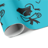 Aqua Blue Afstuderen Cadeaupapier (Rol Hoek)