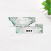 Aqua Blue Agaat Marmeren Stud Oorbel Display Kaart (Bureau)