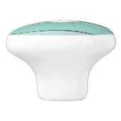 Aqua Blue Anchor Faux Wood Nautische lade knop (Zijkant)