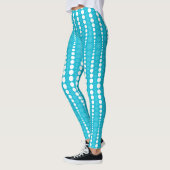 Aqua Blue and White Polka Dot Leggings (Links)