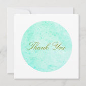 Aqua Blue Artistiek Dank je wel Bedankkaart (Voorkant)