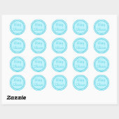 Aqua Blue Baby shower Stickers (Vel)