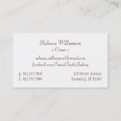 Aqua Blue Banner Pink Cupcake Visitekaartjes (Achterkant)