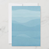 Aqua Blue Beach huwelijksuitnodiging met Gold Hear Kaart (Achterkant)