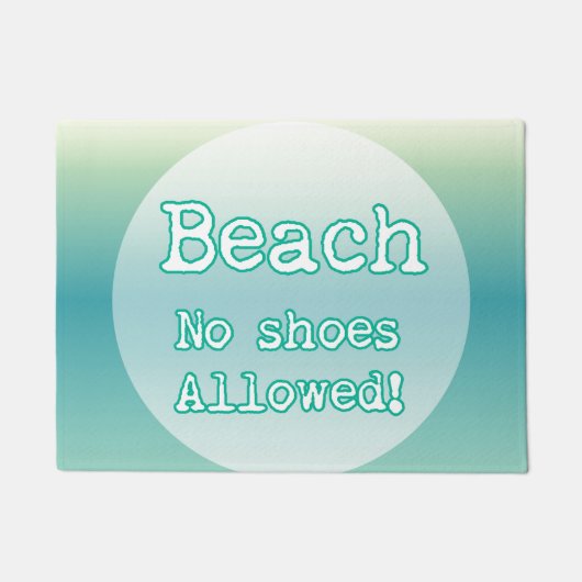 Aqua Blue Beach Lovers Quote Typografie Deurmat (Voorkant)