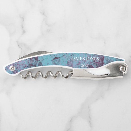 Aqua Blue Beach Party Kurkentrekker (Achterkant)