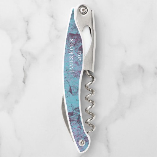 Aqua Blue Beach Party Kurkentrekker (Achterkant)