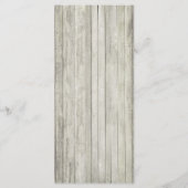 Aqua Blue Beach Rustic Wood String Lights Wedding Menu (Achterkant)