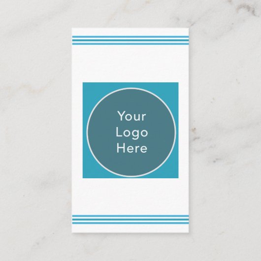 Aqua Blue Beach thema Visitekaartje (Achterkant)