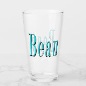 Aqua Blue Beau Name Logo, Glas (Achterkant)