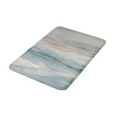 Aqua Blue Beige Blauwgroen Crème Abstracte Golf Pa Badmat (Gekanteld)